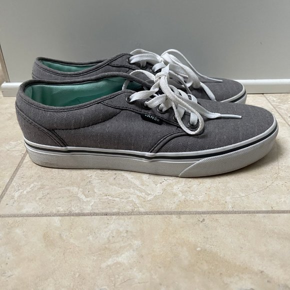 Women's Vans Authentic Sneaker Shoe, Size 8.5, runs large, Pewter/Blue Grey - Picture 2 of 9